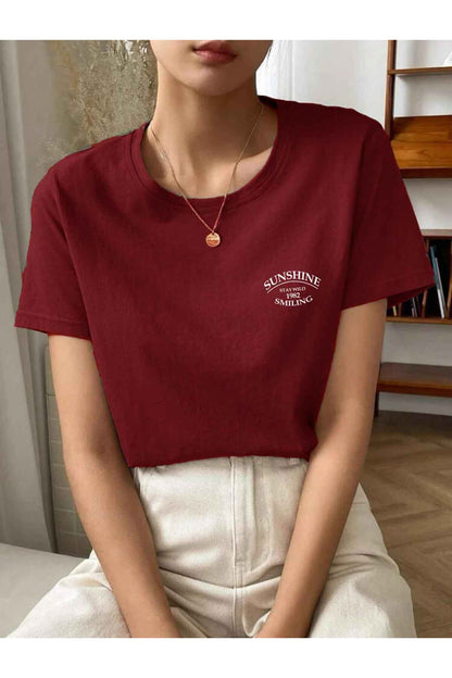 SUNSHINE Baskılı Oversize Tshirt