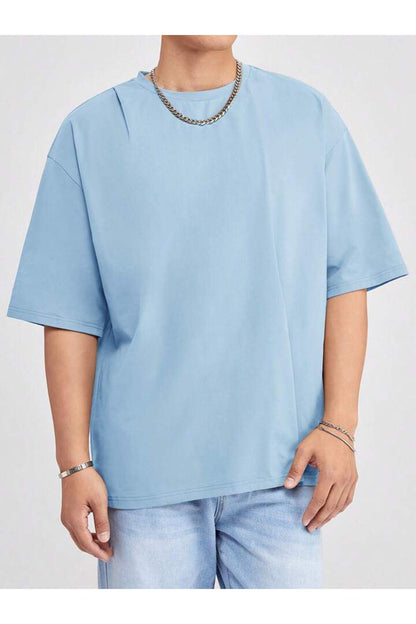 Erkek Giyim Rahat Kesim  Pamuklu Kısa Kol (Oversize) Tshirt