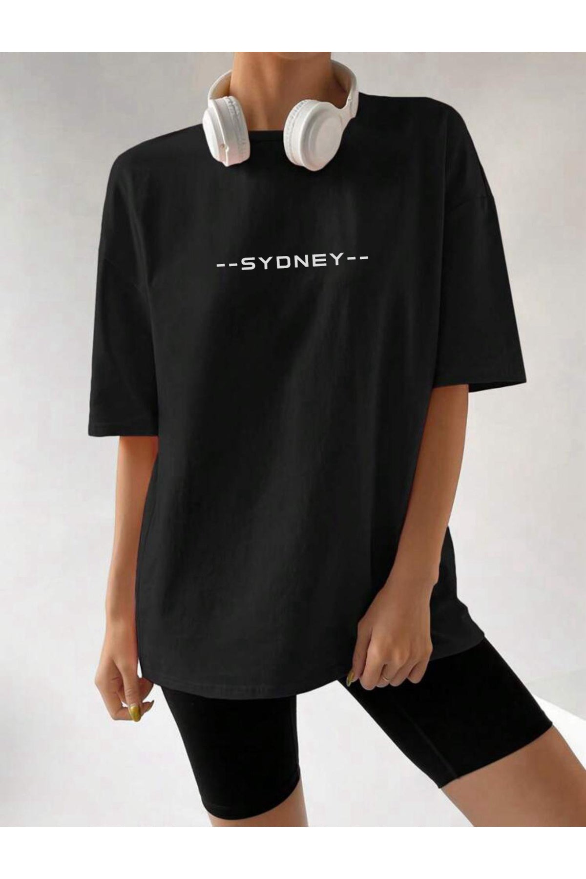 SYDNEY Baskılı Pamuklu Oversize ( Geniş Kalıp ) T-SHİRT