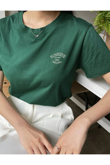 SUNSHINE Baskılı Oversize Tshirt