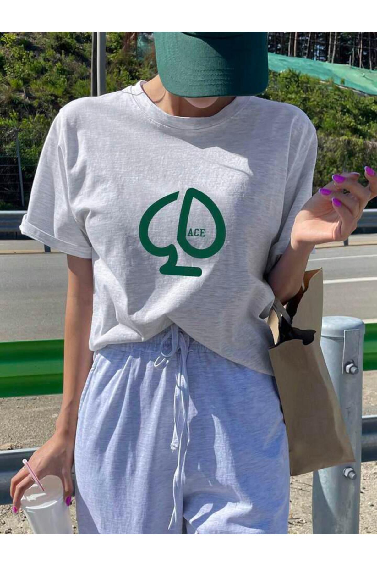 ACE Baskılı Oversize TSHİRT