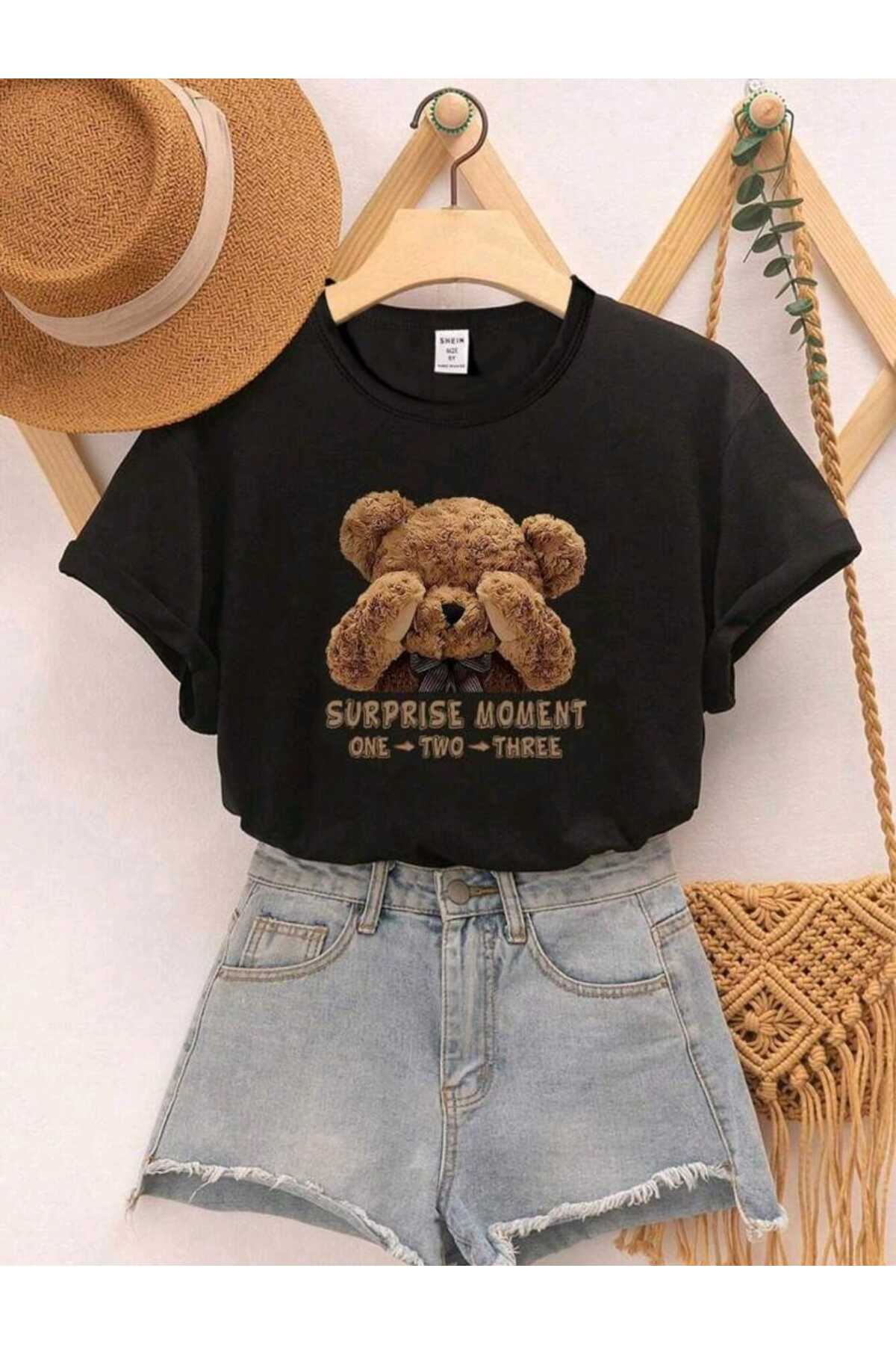 Çocuk Karışık Baskılı Bisiklet Yaka Pamuklu T-shirt
