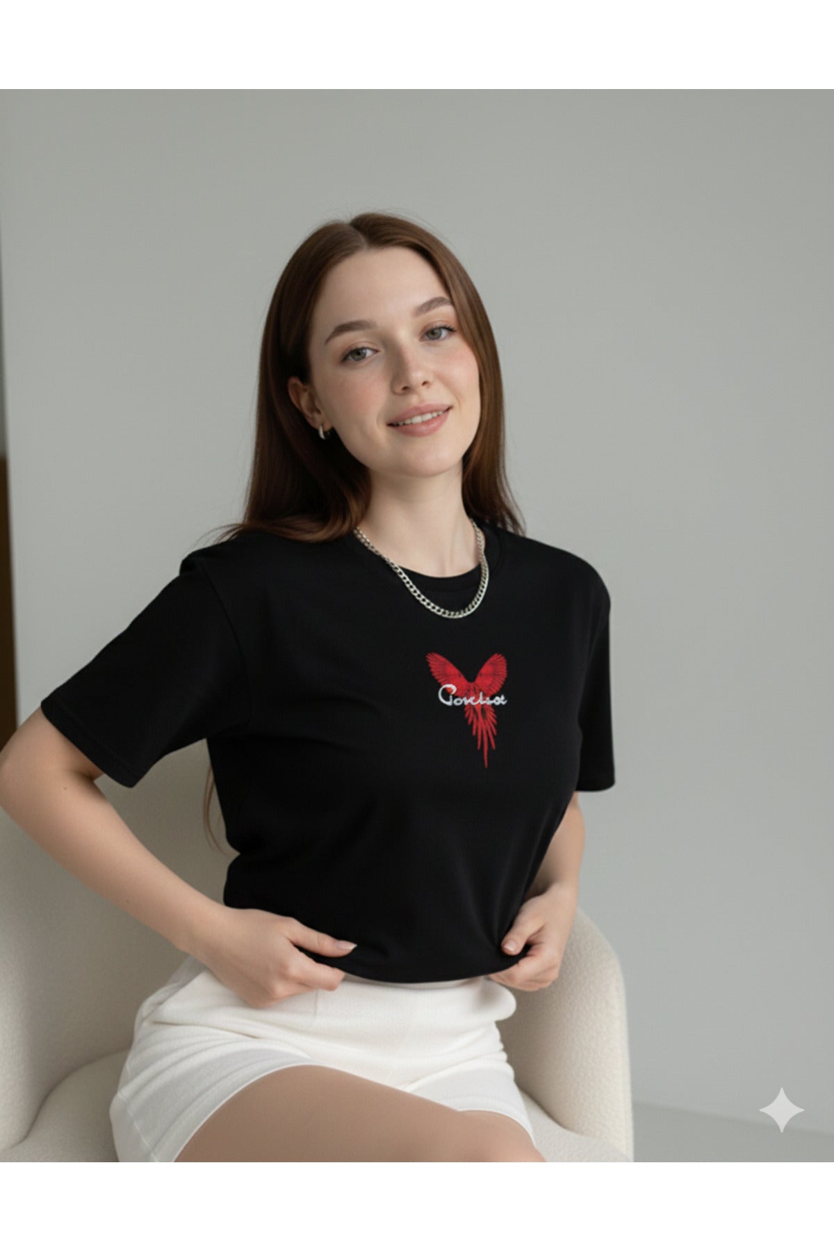 PARADİSE Kadın Bisiklet Yaka Regular Kalıp T-shirt