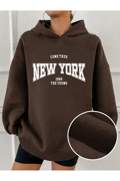 Oversize Kapüşonlu (COME TRUE NEW YORK) Sweatshirt
