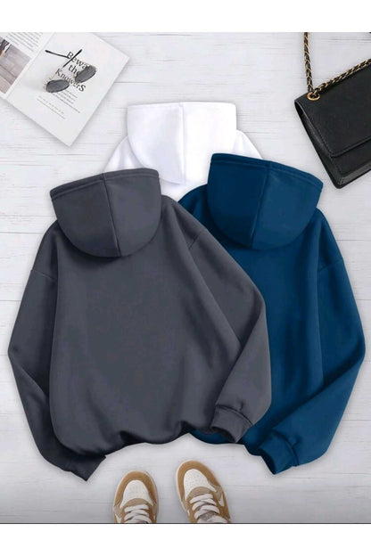 The Sprit Of Competition Baskılı 3 Adet Kapşonlu Yeni Sezon Unisex