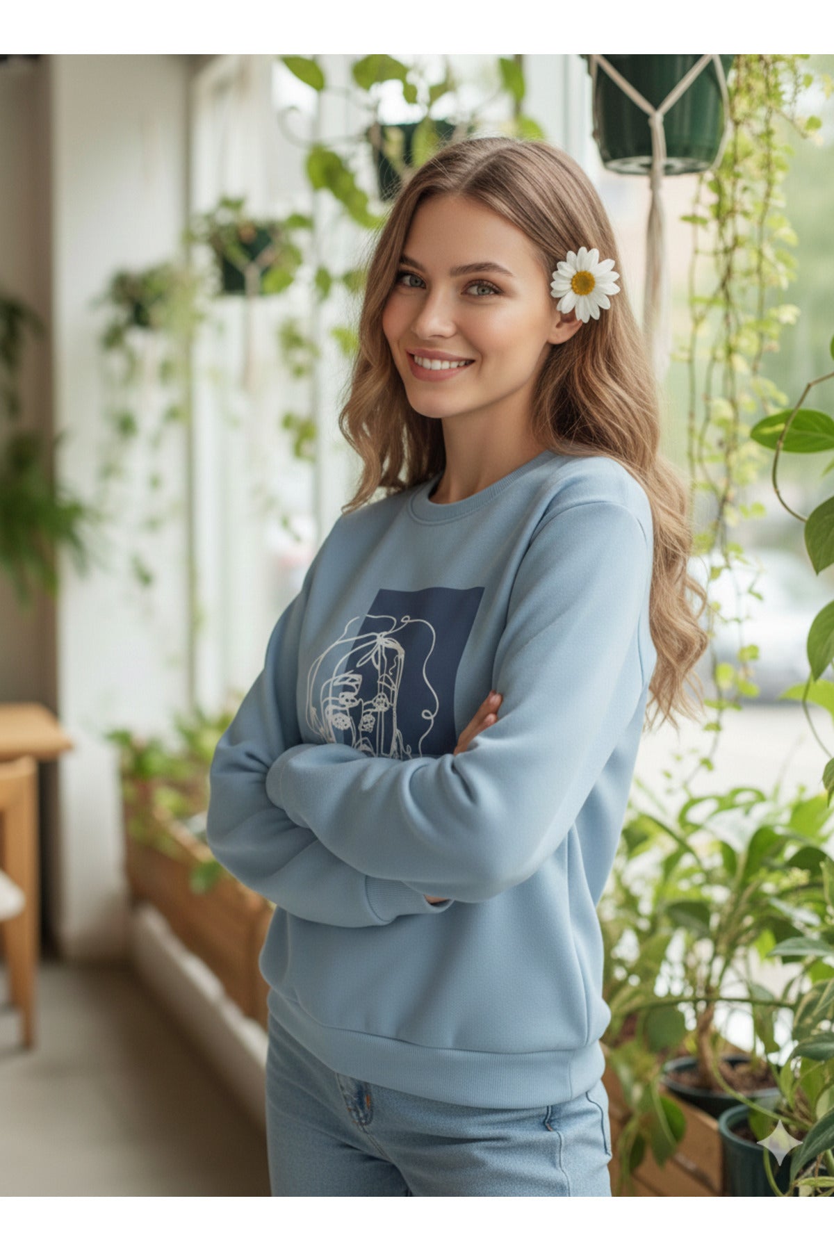 BEAUTY Baskılı Kadın Sweatshirt