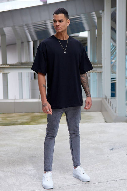 Oversize Düz Baskısız Spor Tshirt