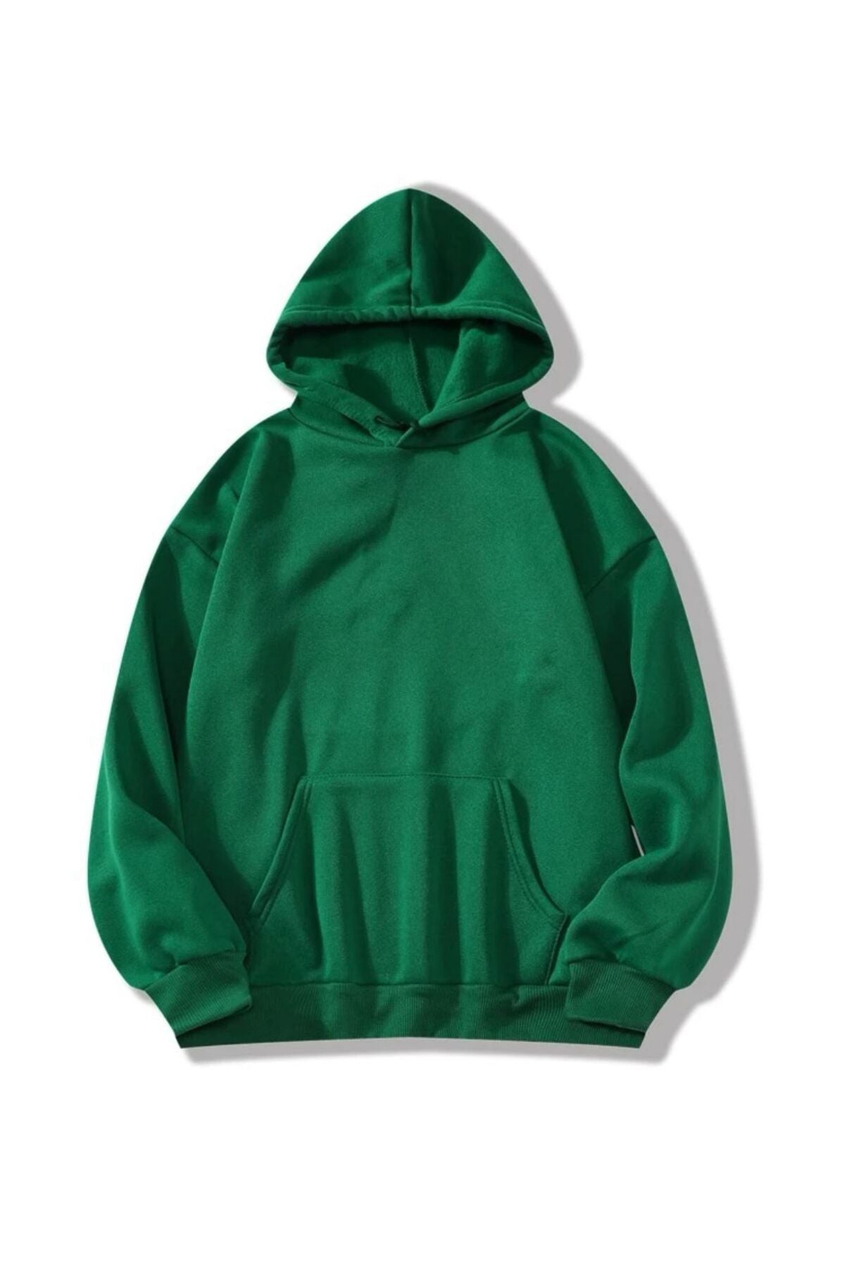 Kapüşonlu Sweatshirt Düz Baskısız ( Soft ) Geniş Kalıp