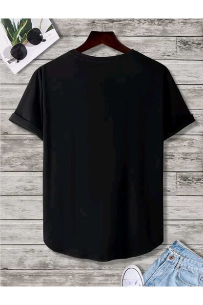 Düz Baskısız Oval Etek Pamuklu Yazlık Unisex Tshirt