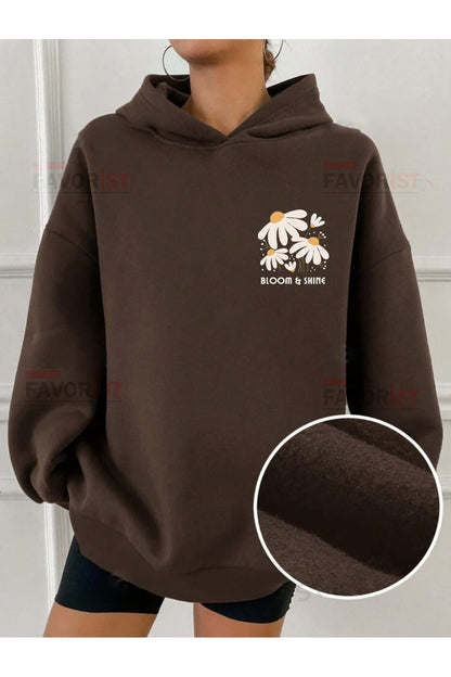 Oversize Kapüşonlu (BLOOM SHİNE)Sweatshirt