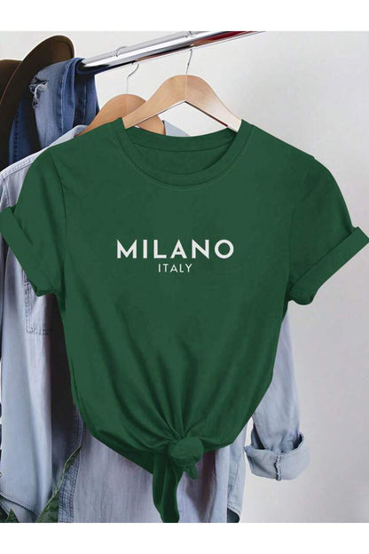 ITALY MILANO Unisex Pamuklu Kısa Kol (Oversize) Tshirt