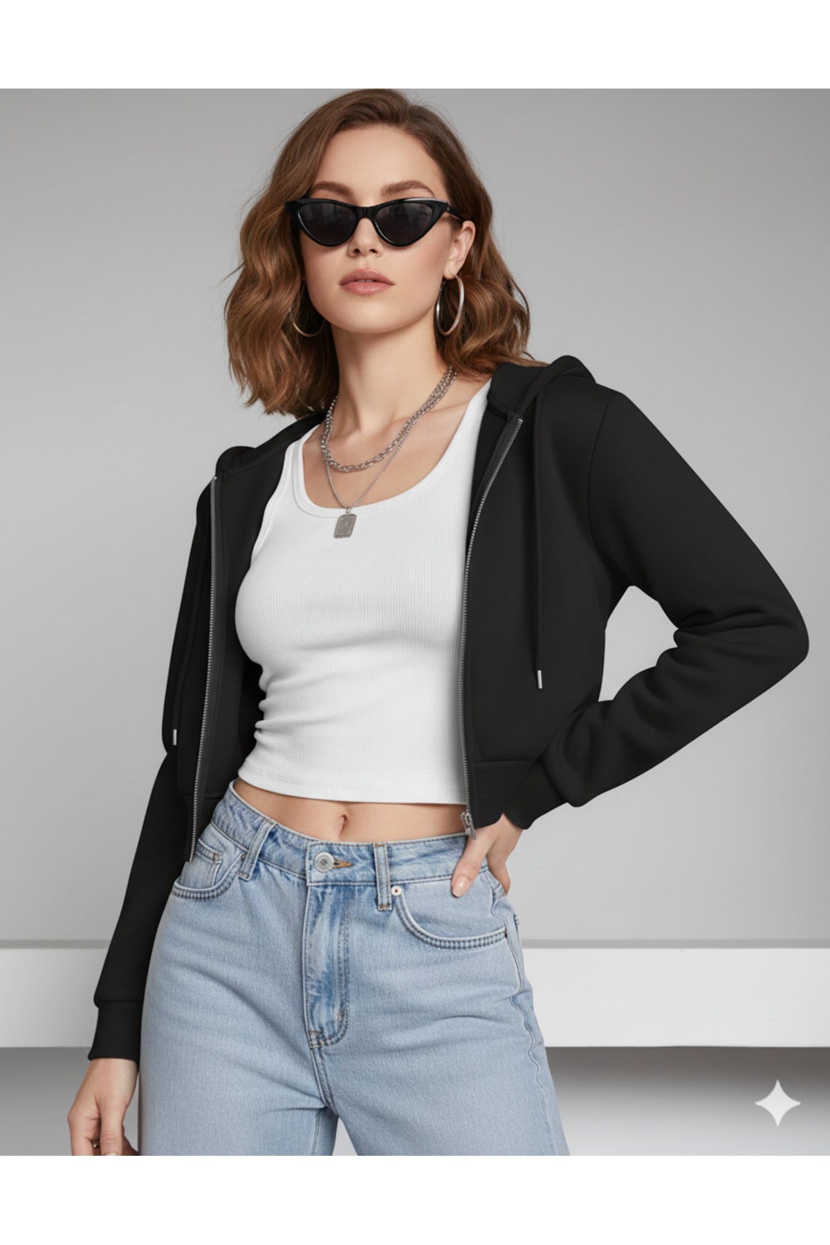 CROP FERMUARLI KADIN HIRKA