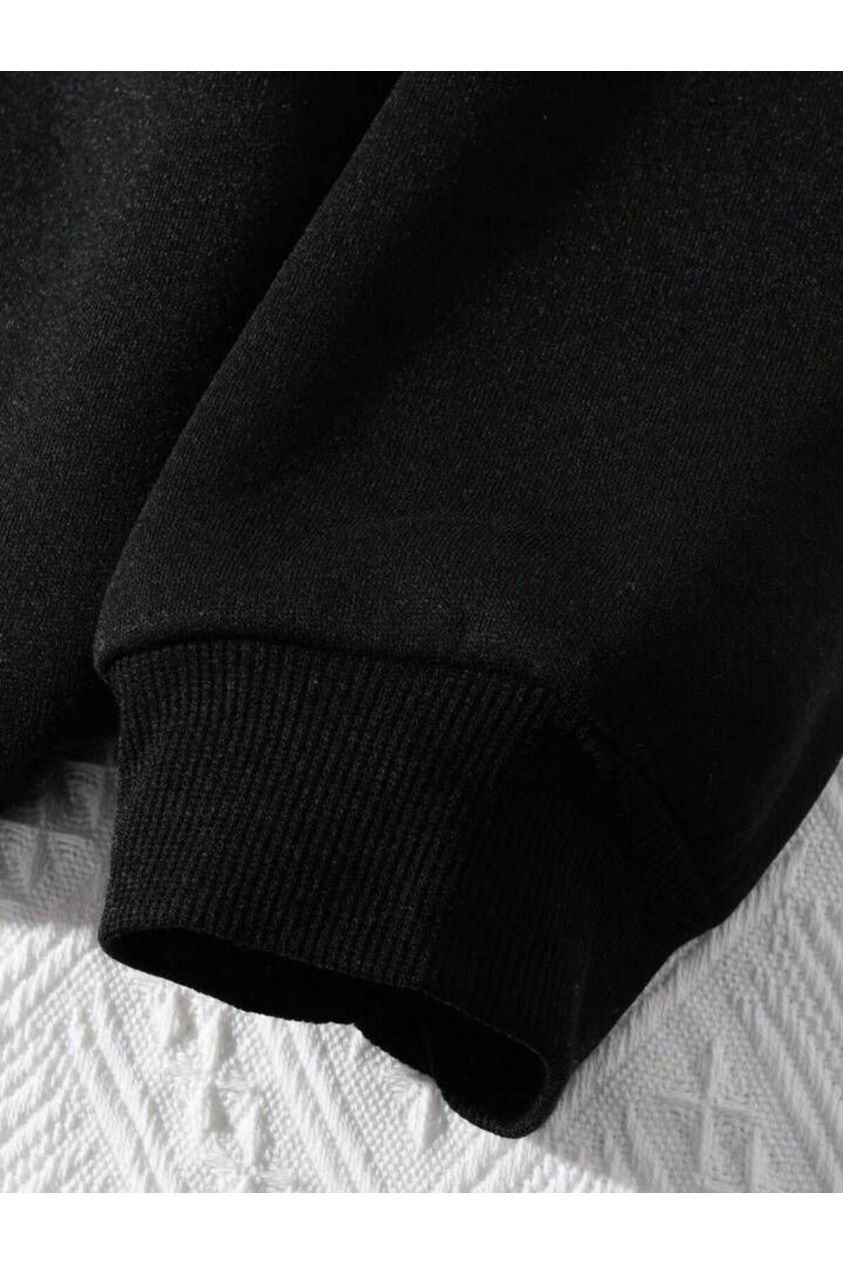 Siyah Karışık Bisiklet Yaka Sweatshirt Koleksiyonu
