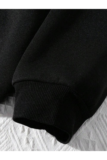 Siyah Karışık Bisiklet Yaka Sweatshirt Koleksiyonu