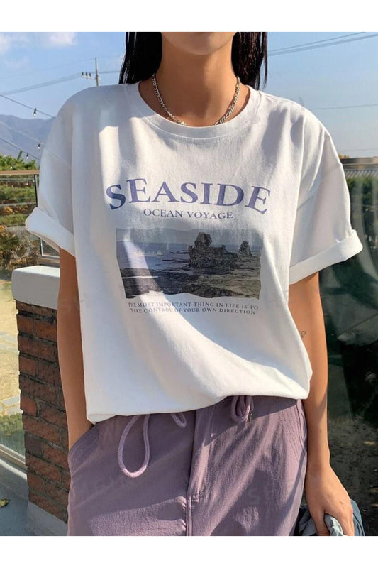 SEASIDE Unisex Kısa Kol (Oversize) Tshirt
