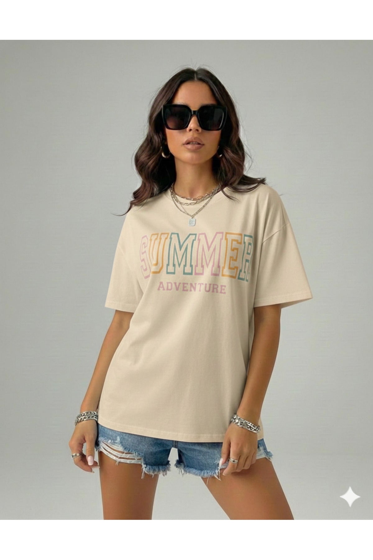 SUMMER Yazlık Pamuklu Kadın T-Shirt
