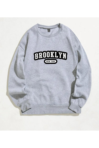 New York Sweatshirt Baskılı Bisiklet Yaka Unisex