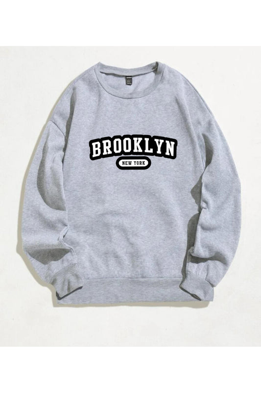New York Sweatshirt Baskılı Bisiklet Yaka Unisex