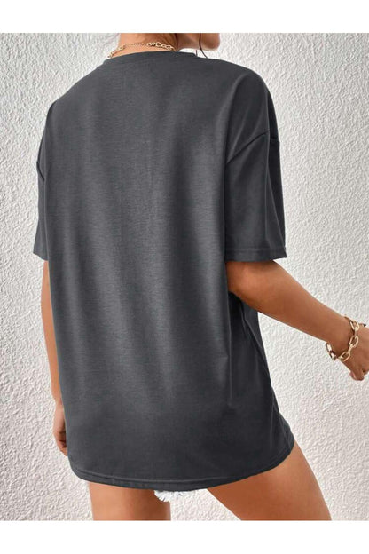 Çiçek Baskılı Unisex Oversize Tshirt