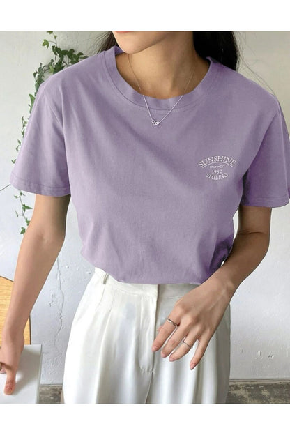 SUNSHINE Baskılı Oversize Tshirt