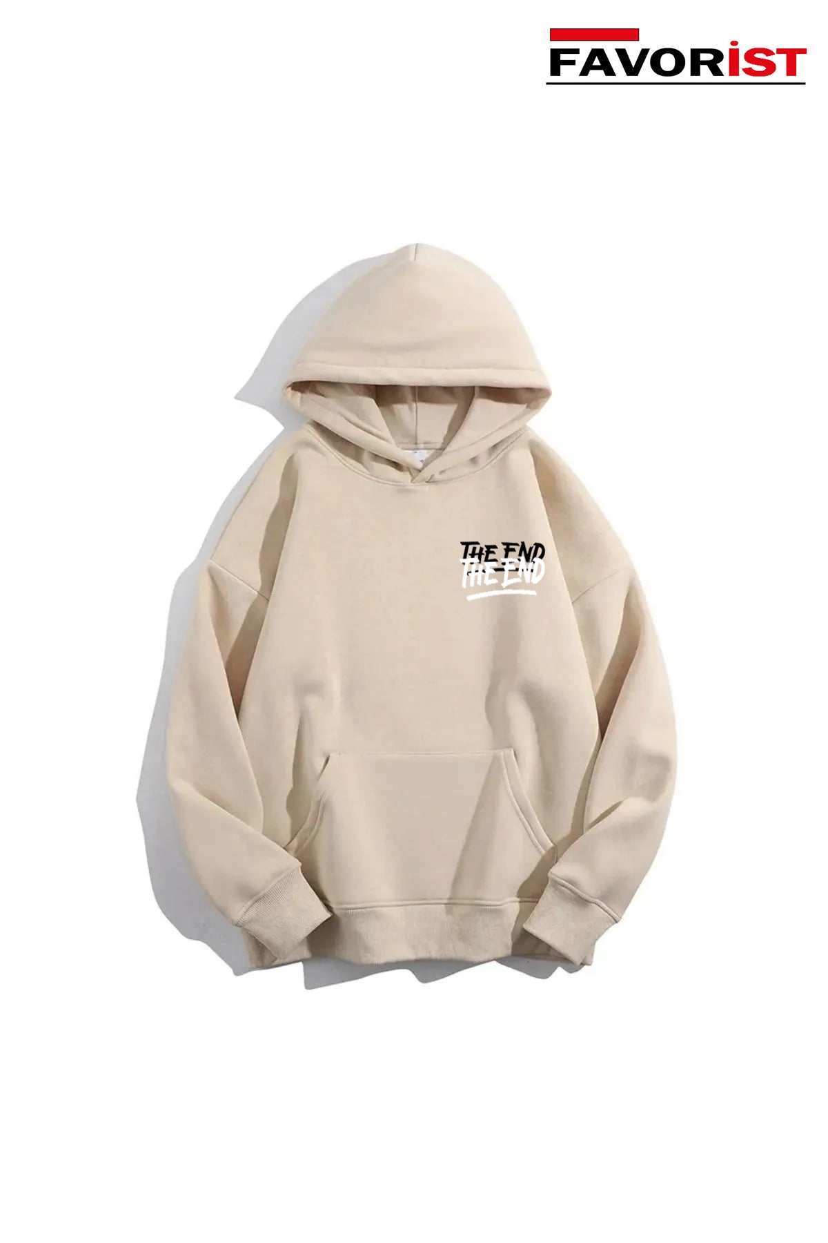 THE END Baskılı UNİSEX Kapşonlu Sweatshirt