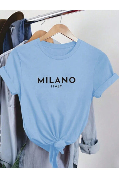 ITALY MILANO Unisex Pamuklu Kısa Kol (Oversize) Tshirt