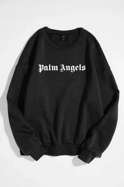 Sweatshirt PALM ANGELS Baskılı Bisiklet Yaka Unisex