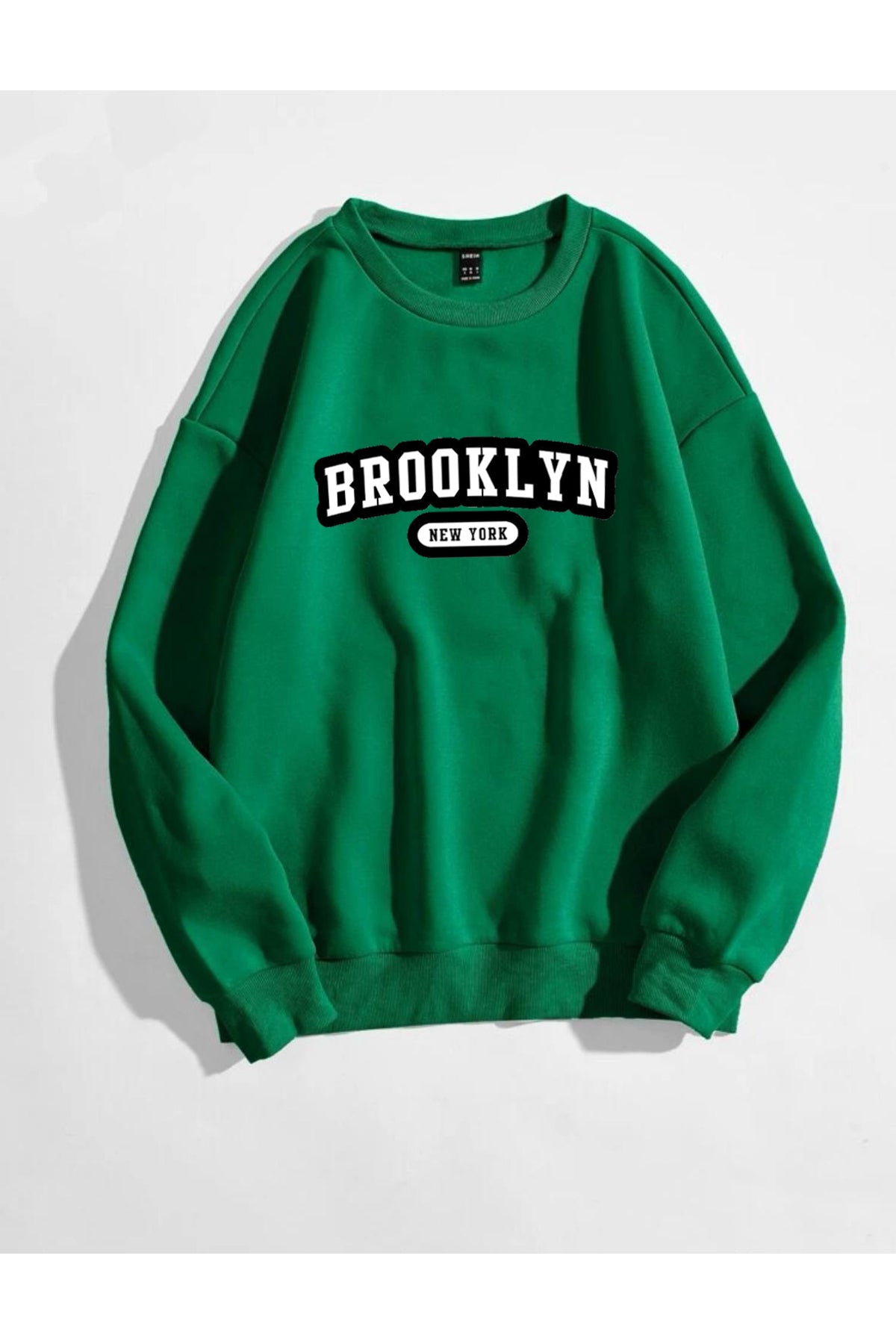 BROOKLYN New York Sweatshirt Baskılı Bisiklet Yaka Unisex