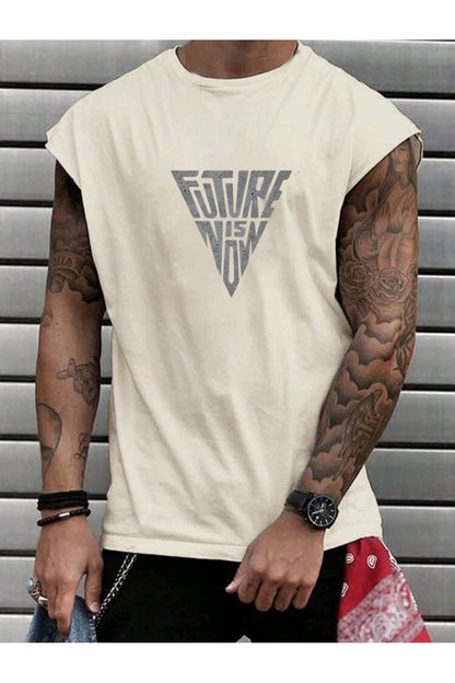 FUTURE Baskılı Kolsuz tshirt Erkek Sıfır Kol Giyim Spor Giyim Oversize T-SHİRT