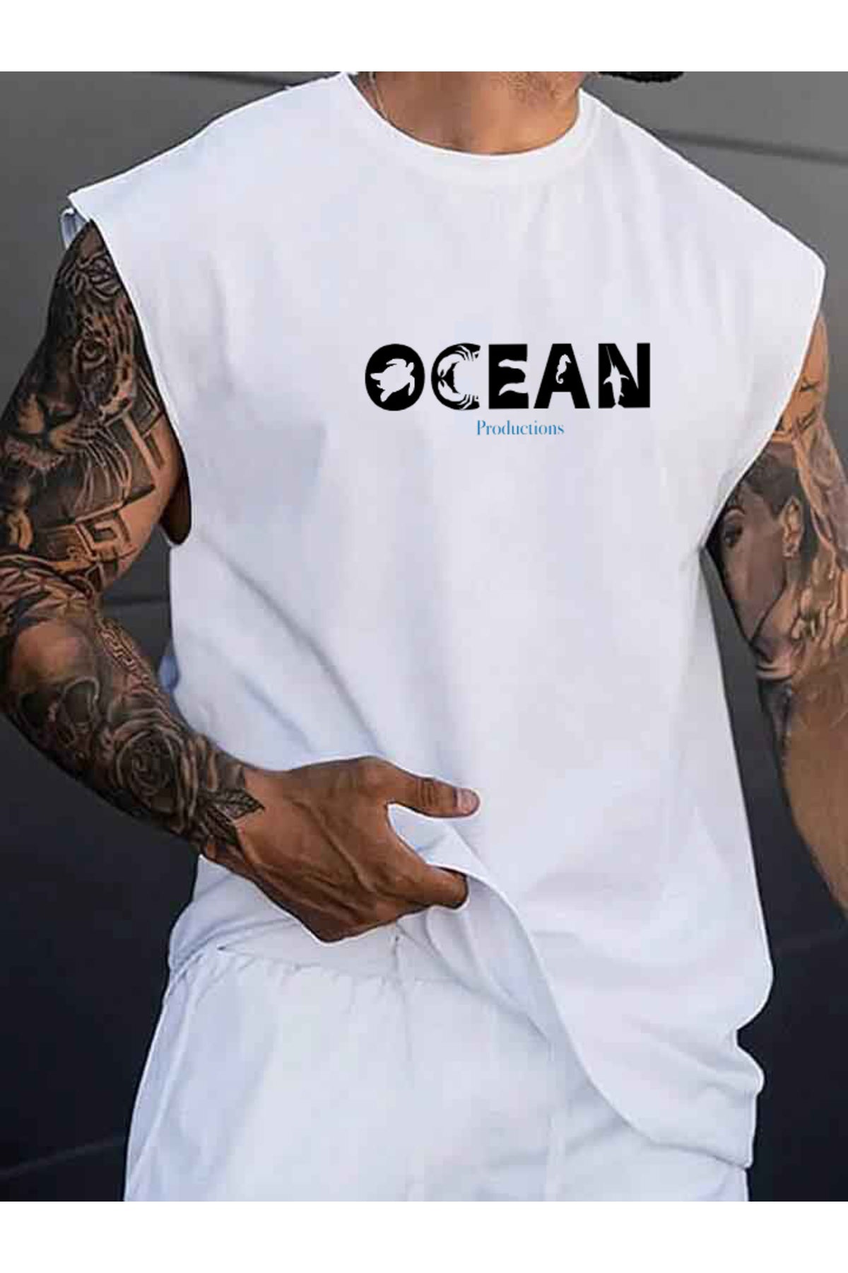 TOP TANK T-SHİRT MIXED PRINTED