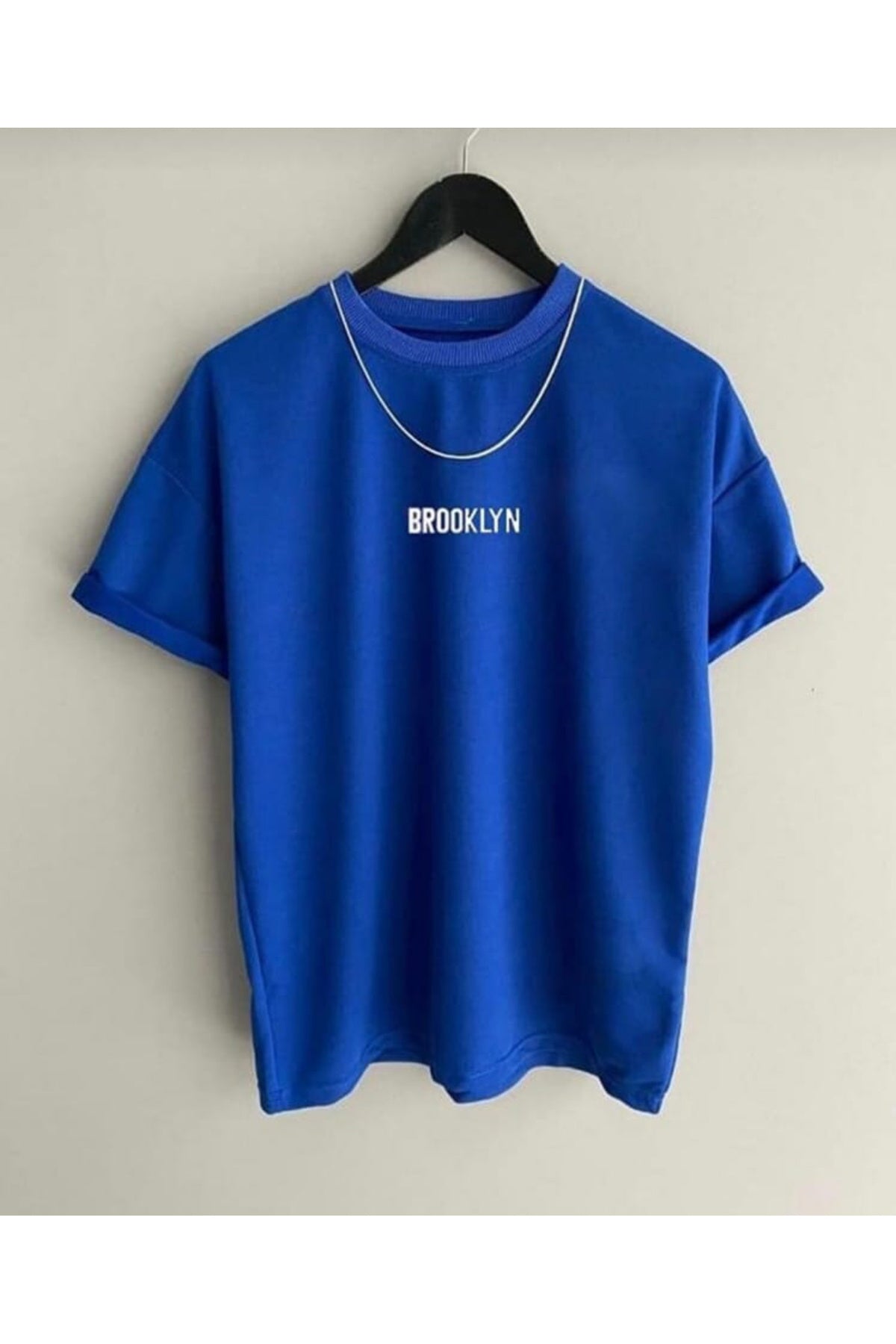 Brooklyn Minimal Baskılı Pamuk Unisex Kısa Kol Tshirt