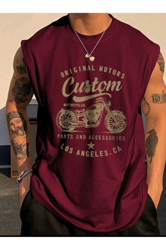 MOTORS CUSTOM Sıfır Kol Tişört T-shirt