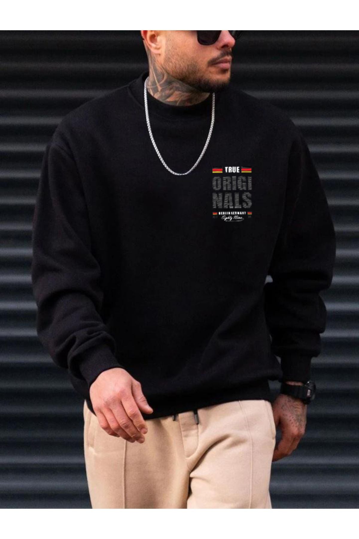 Bisiklet Yaka Sweatshirt (TRUE ORIGINALS) Pamuklu