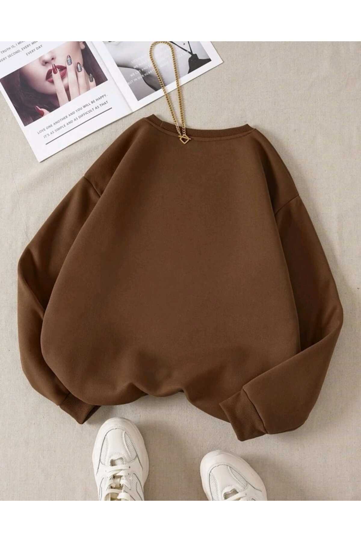 Positive Baskılı Bisiklet Yaka ( SOFT ) Sweatshirt