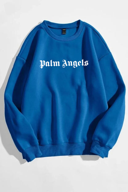 Sweatshirt PALM ANGELS Baskılı Bisiklet Yaka Unisex