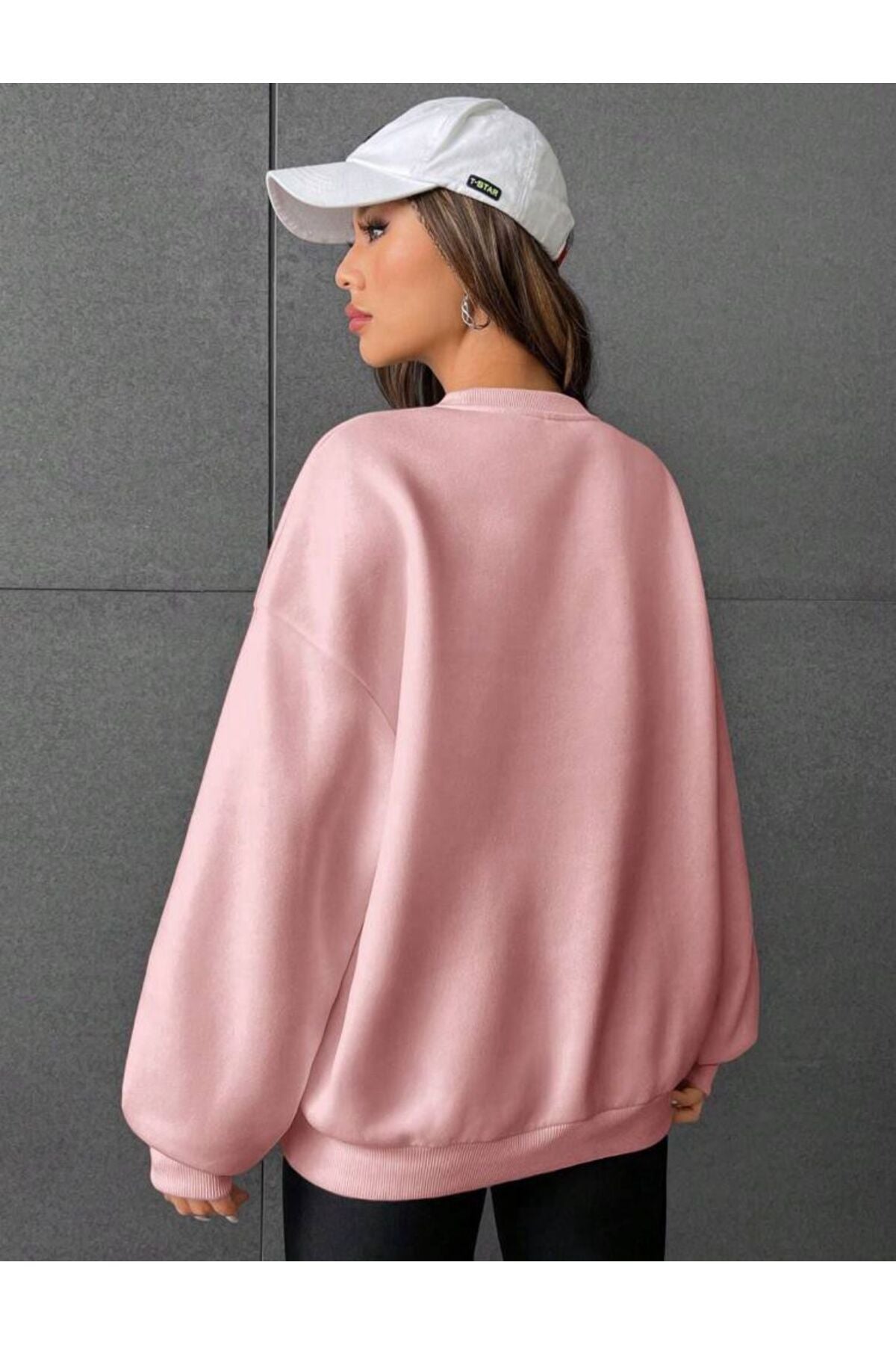 IT'S OKEY NOT TO BE PERFECT Baskılı Bisiklet Yaka Oversize Sweatshirt