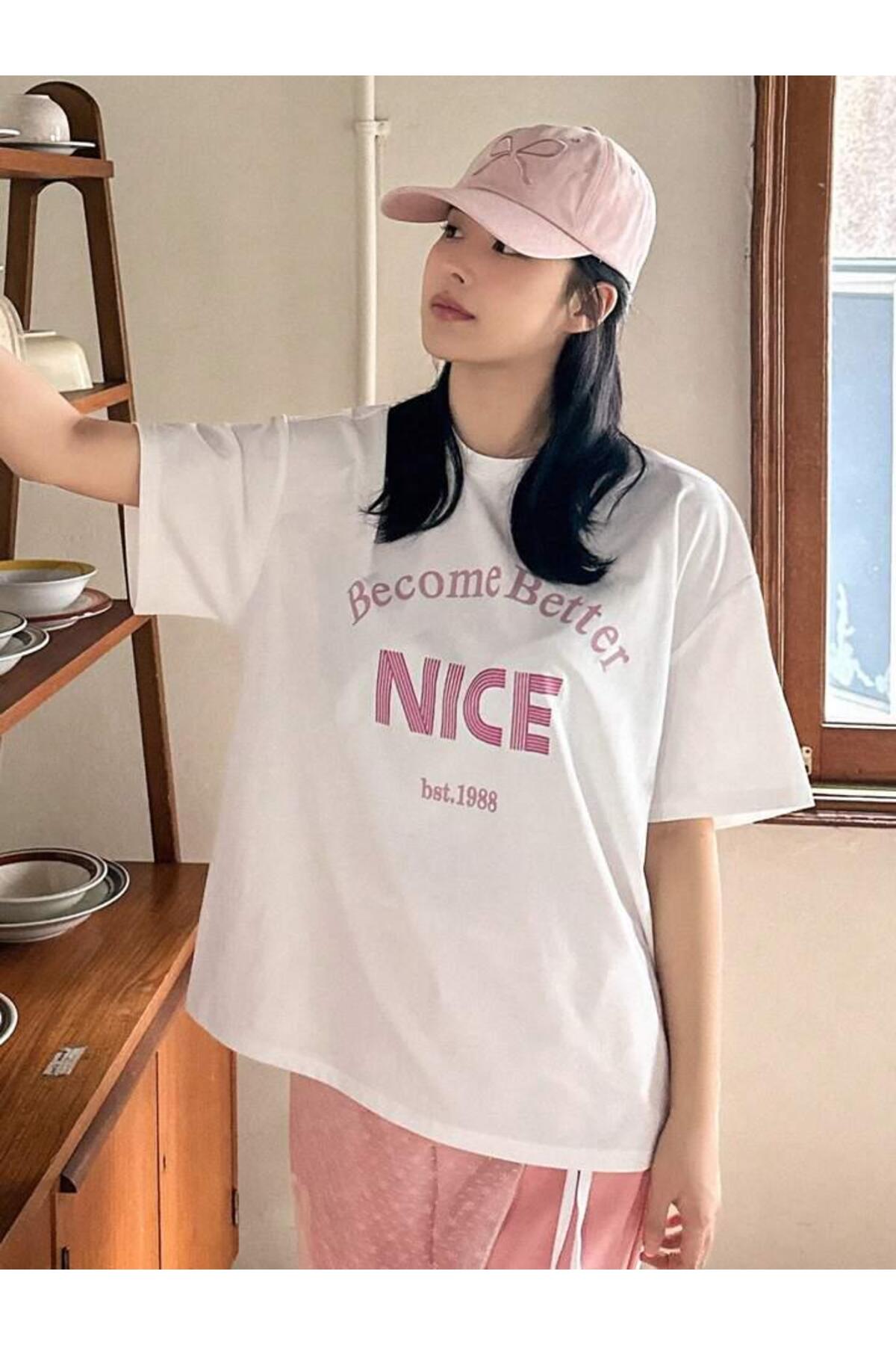 Become Better Nice Pamuklu Kısa Kol (Oversize) Tshirt