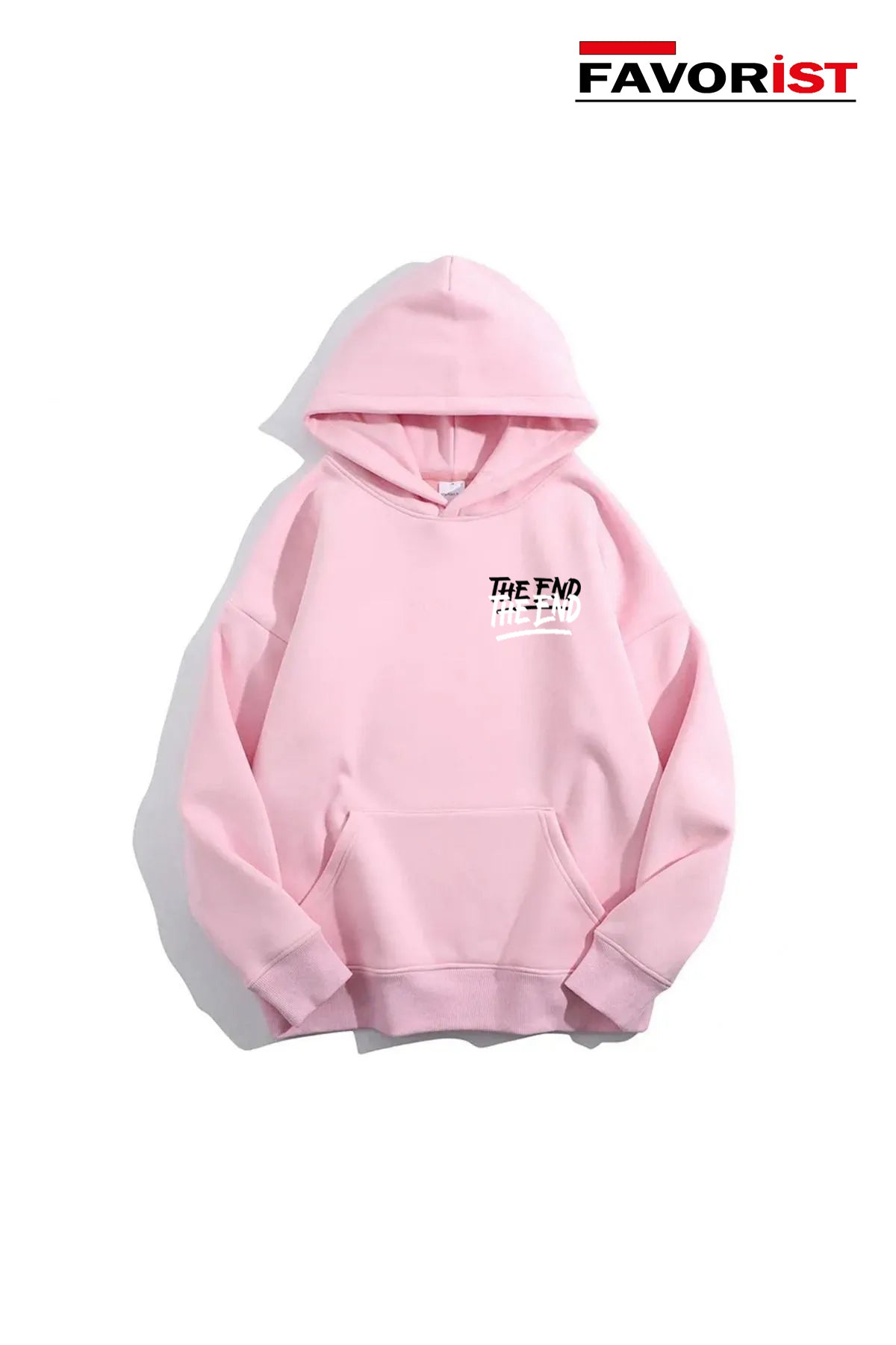 THE END Baskılı UNİSEX Kapşonlu Sweatshirt