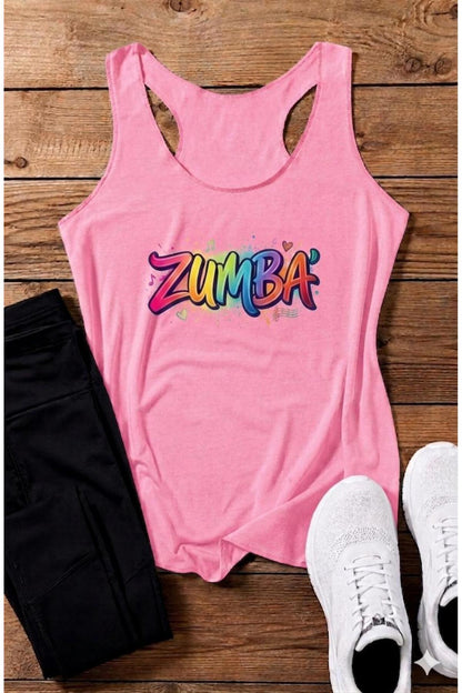 ZUMBA Baskılı YÜZÜCÜ Model Kadın Askılı Tshirt