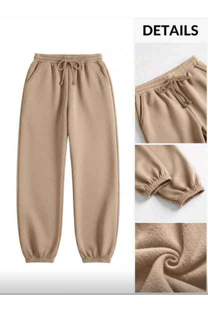 Soft Eşofman Altı Paçası Lastikli Şardonlu Unisex