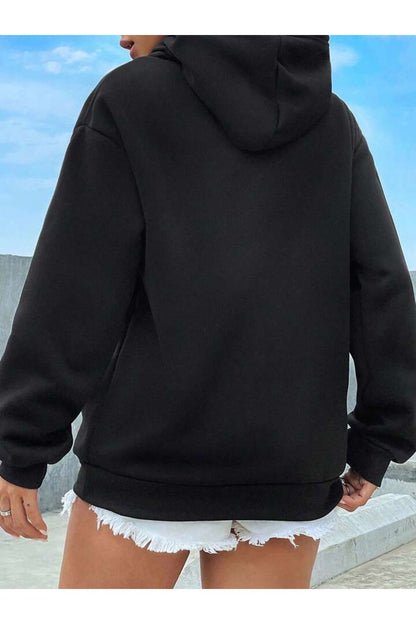 DÜZ KAPÜŞONLU OVERSİZE SWEATSHİRT