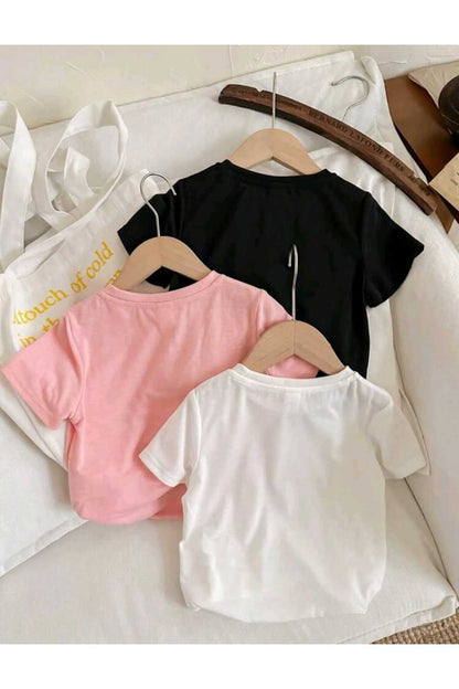 Çocuk Yazlık Baskılı 3 Adet PAKET Tshirt
