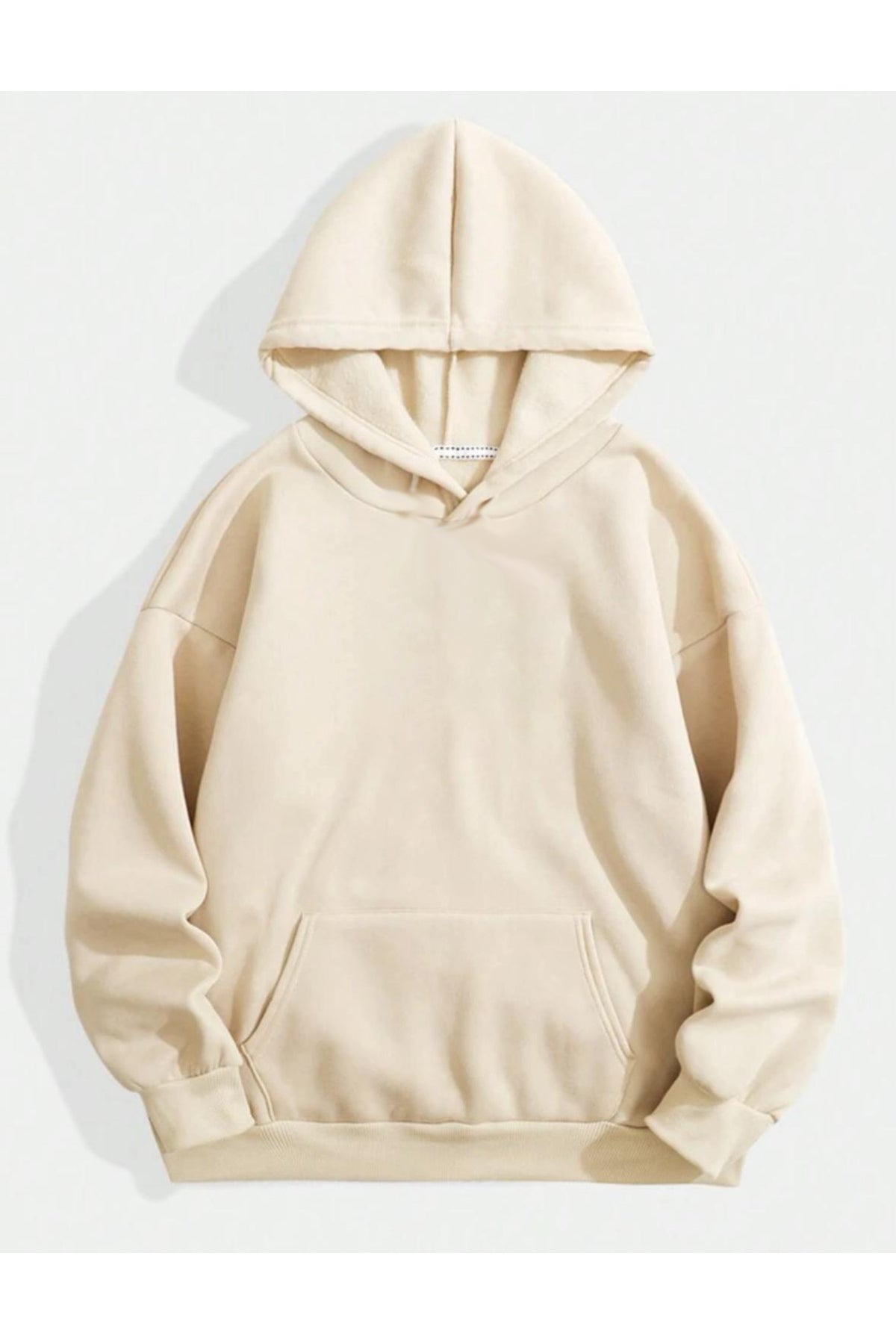 Kapüşonlu Sweatshirt Düz Baskısız ( Soft ) Geniş Kalıp