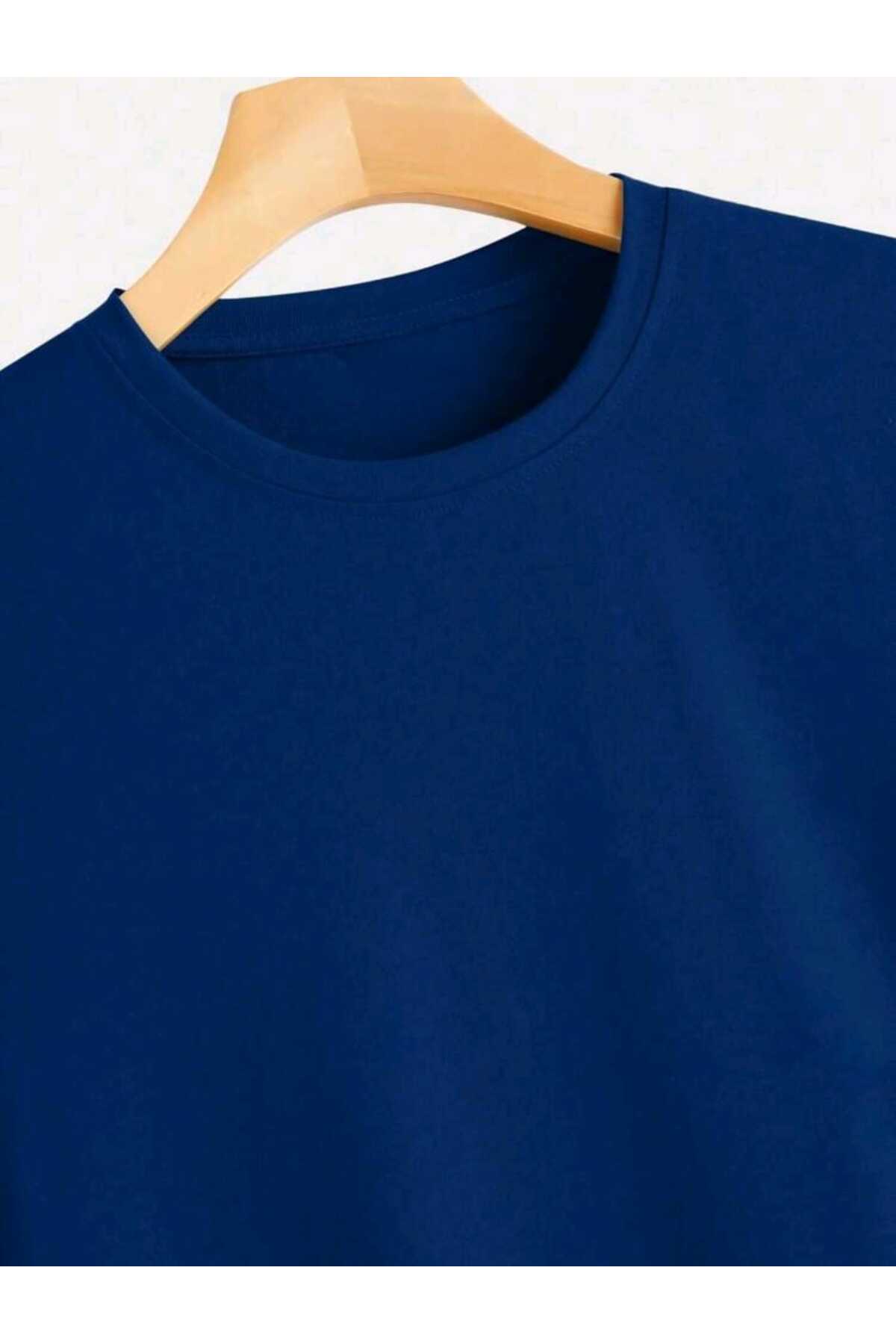Düz Baskısız Oval Etek Pamuklu Yazlık Unisex Tshirt
