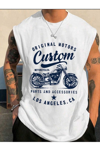 MOTORS CUSTOM Sıfır Kol Tişört T-shirt