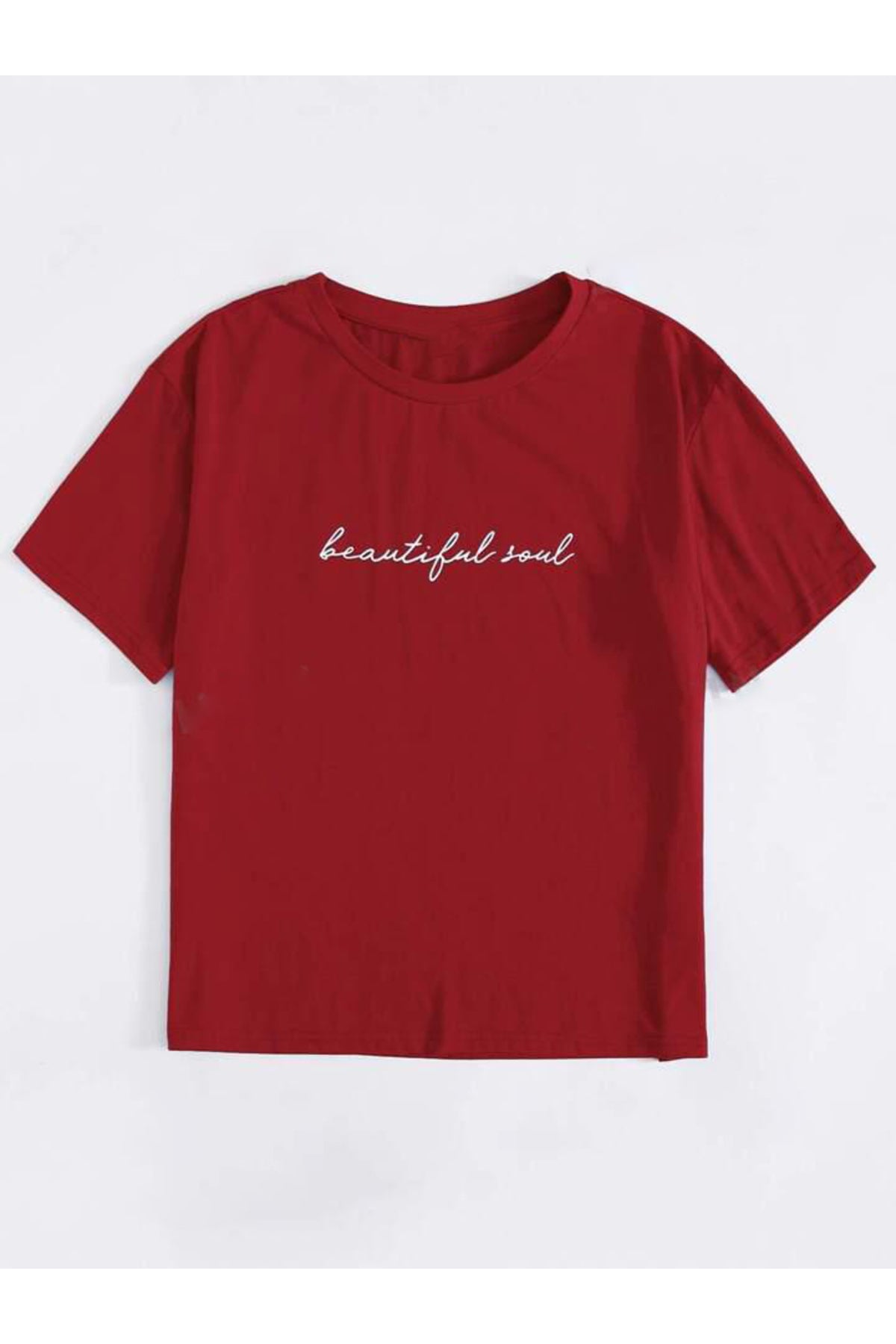 Beautiful Soul Baskılı Oversize Geniş Kalıp Pamuklu T-shirt Unisex