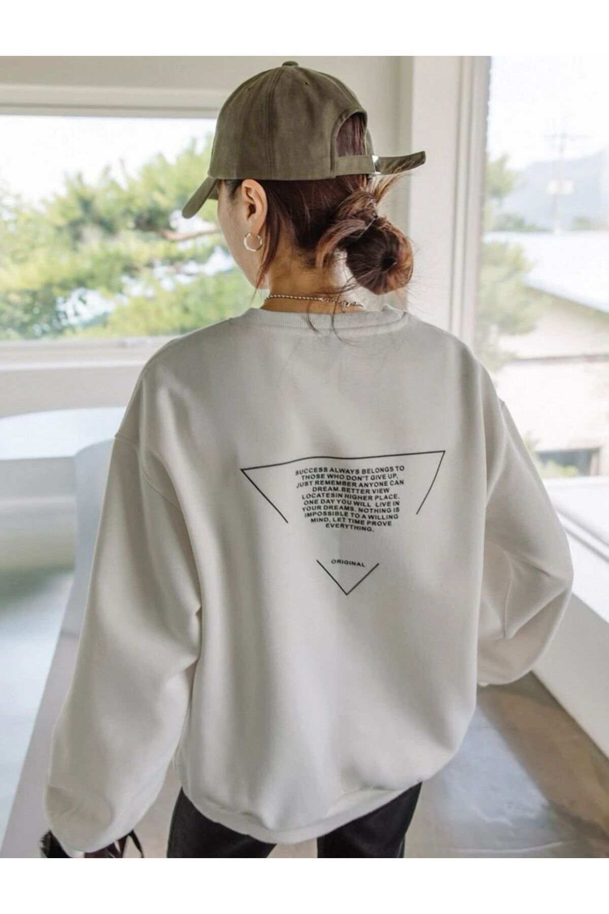 NOTHİNG Baskılı Oversize Sweatshirt