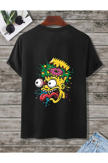Siyah Oversize T-shırt Simpson Baskılı Unısex