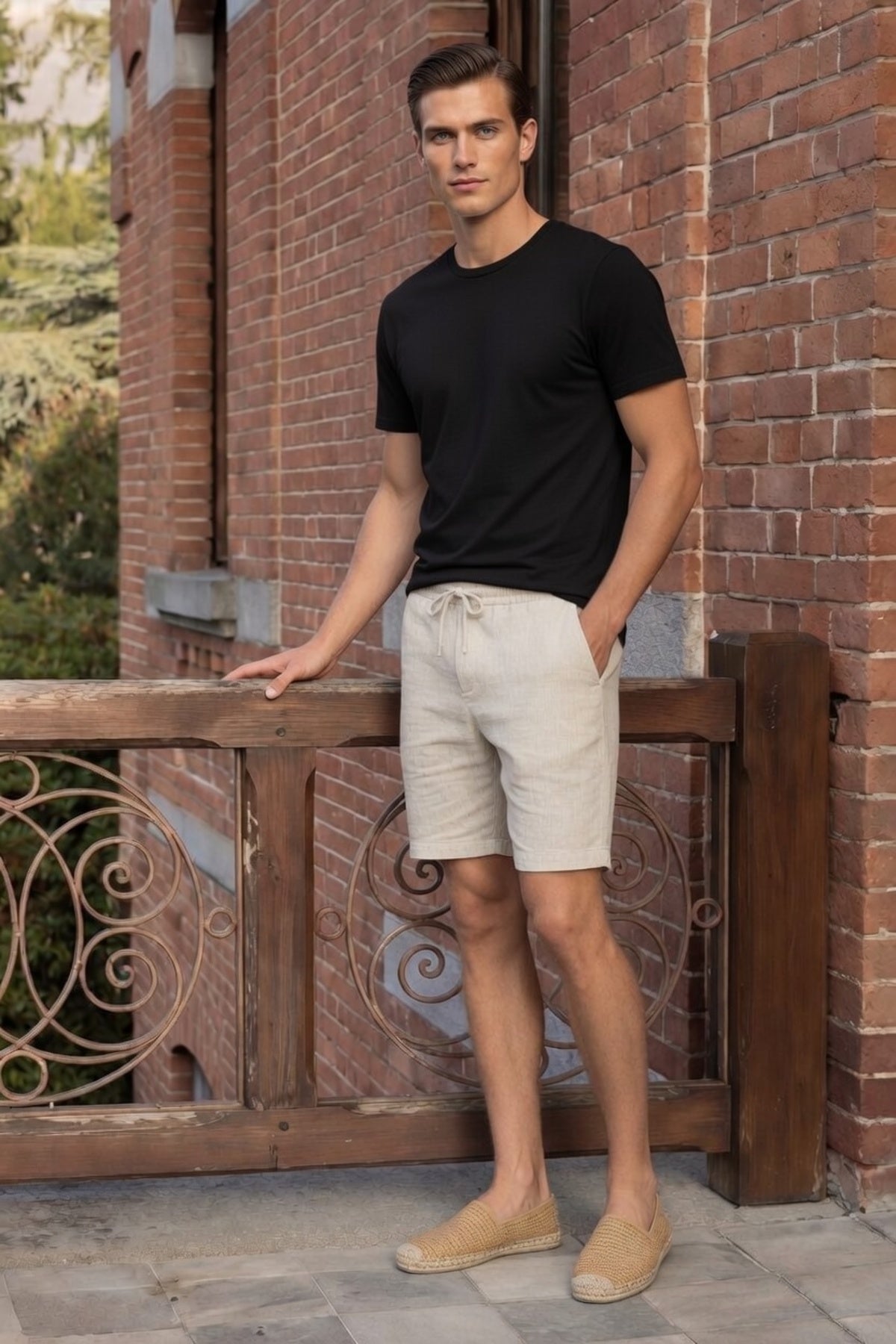 Erkek Slim Fit Dar Kesim Bisiklet Yaka %100 Pamuk Kısa Kollu Tişört (PENYE)