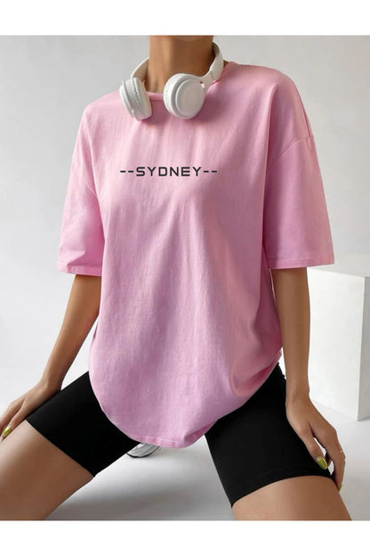 SYDNEY Baskılı Pamuklu Oversize ( Geniş Kalıp ) T-SHİRT
